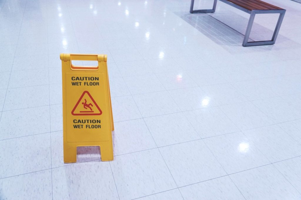 Preventing Slips and Falls in the Workplace - Regency Cleaning - Commercial Cleaning Company - Featured Image